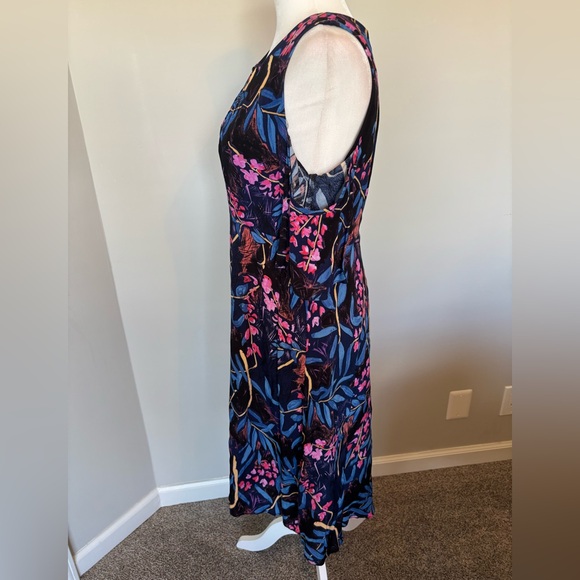 ANTHROPOLOGIE Maeve Elia Cold Open Shoulder Dress Floral - Picture 6 of 10